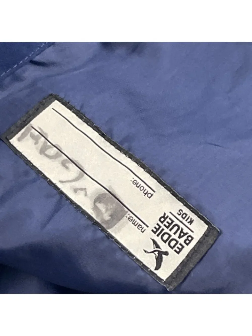 Eddie Bauer 3-in-1 Jacket Boys M (10/12) Blue Hooded Shell Only